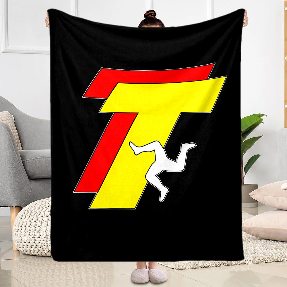 Isle Of Man Tt Race Flannel Blanket-Soft and Suitable for Sofas,Beds,Offices,Travel,All Seasons,Great Gift for Holidays and Birthdays.