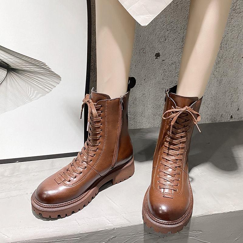 Stivali Martin da donna stile britannico stivali con suola spessa in  morbida pelle stivali da donna Comode esplosioni di scarpe da donna –  acquistare a basso prezzo nel negozio online Joom