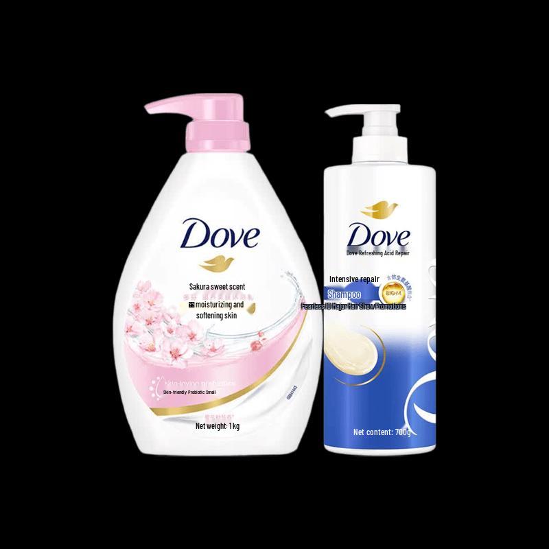 Dove Cherry Blossom Body Wash & Anti-Dandruff Shampoo Set