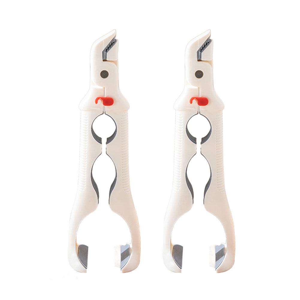 2PCS 3 In 1 Anti Scalding Clip Silicone Handle Heat-Resistant Bottle Opener Thickened Ergonomic Dish Lifter Clamp Frying Pans