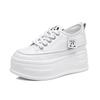 2026 spring and summer new casual shoes platform-soled fashion small single shoes wedge heel lace-up student shoes women's shoes