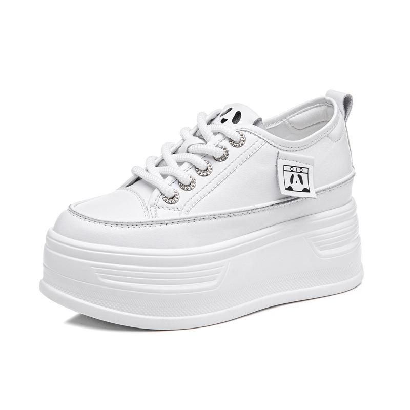 2026 spring and summer new casual shoes platform-soled fashion small single shoes wedge heel lace-up student shoes women's shoes