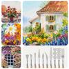 10Pcs/Set Painting Knives with Wood Grip Handle Stainless Steel Palette Knife Set Oil Painting Metal Knives Color Mixing Scraper