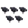 5 Stück Pneumatisches Drosselventil Langlebiges PVC Druckfestigkeit Anschlusszubehör 10mm