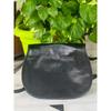 Vintage Saddle Bag Genuine Goat Leather Black Messenger Shoulder Big Capacity