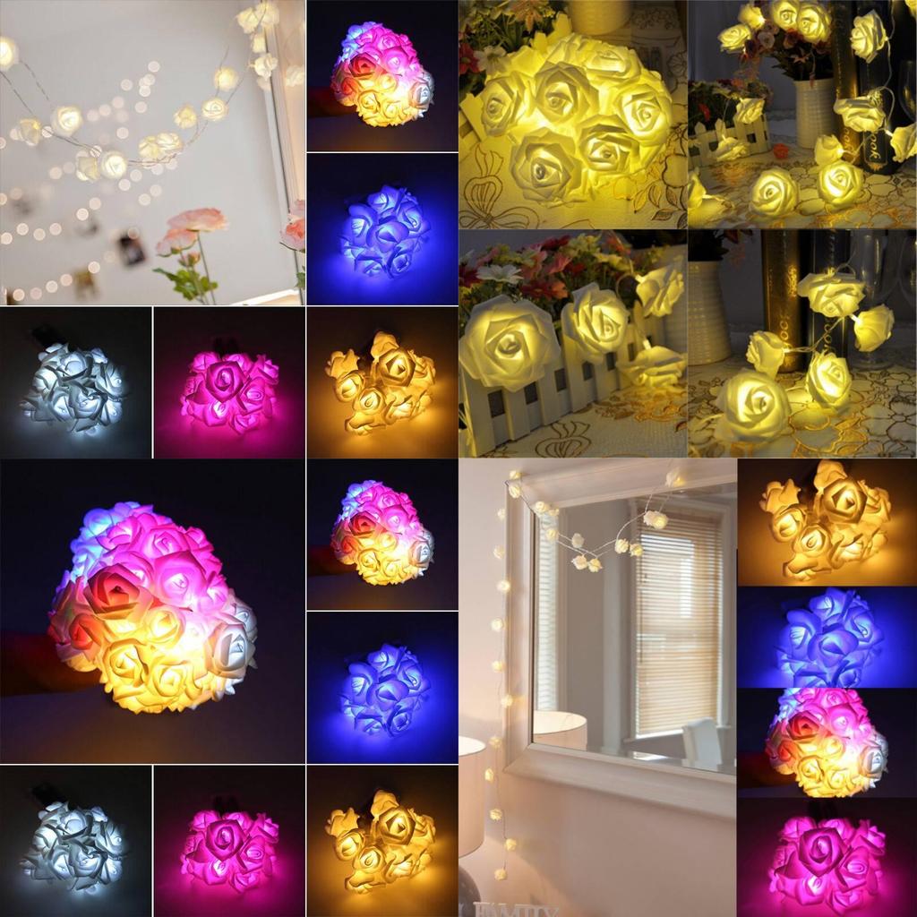 Simulations-Rosen-Lichterkette Mode Zartes Plastik Tragbar LED Dekoration