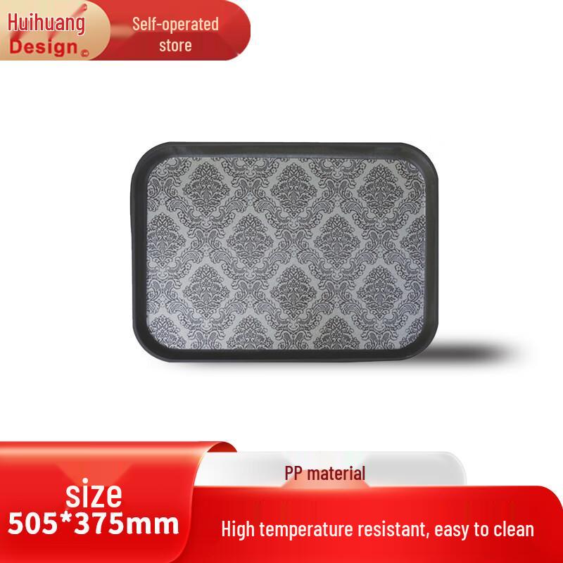 Rectangular Plastic Anti-slip Serving Tray