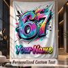 Decorative Artwork (28) Theme Custom Tapestry Personalized Custom Name Text Wall Hanging Tapestry Home Decor Background Cloth