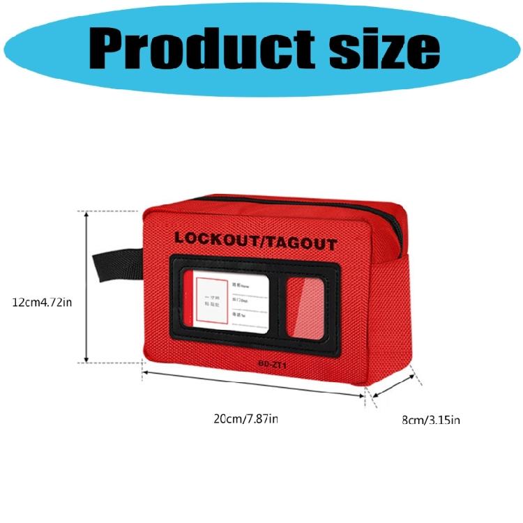 Lockout Bag Lockout Tagout Bag Polyester Cloth Large Capacity Heat Resistant Lockout Tagout Storage Bag with Display