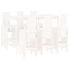 VidaXL Ensemble de bar de jardin 7 pcs blanc bois de pin massif, ensemble de pub, ensemble de bar de patio, ensemble de 3157782