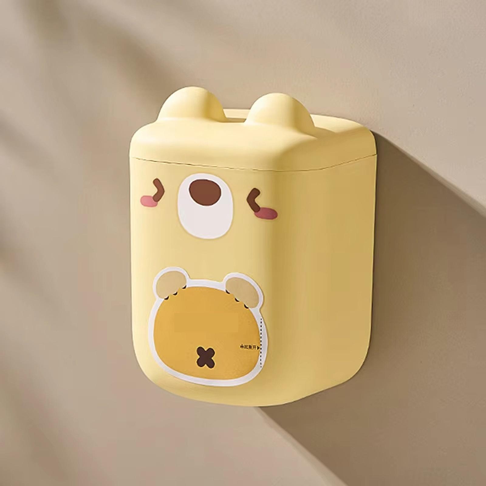 

Kitchen Disposable Sink Strainer Storage Box Wall Mounted Extraction Type Container with Cute Animal Design for Household Use one size жовтий