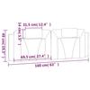 VidaXL Coussin de tête de lit noir et blanc 160 cm similicuir 374802