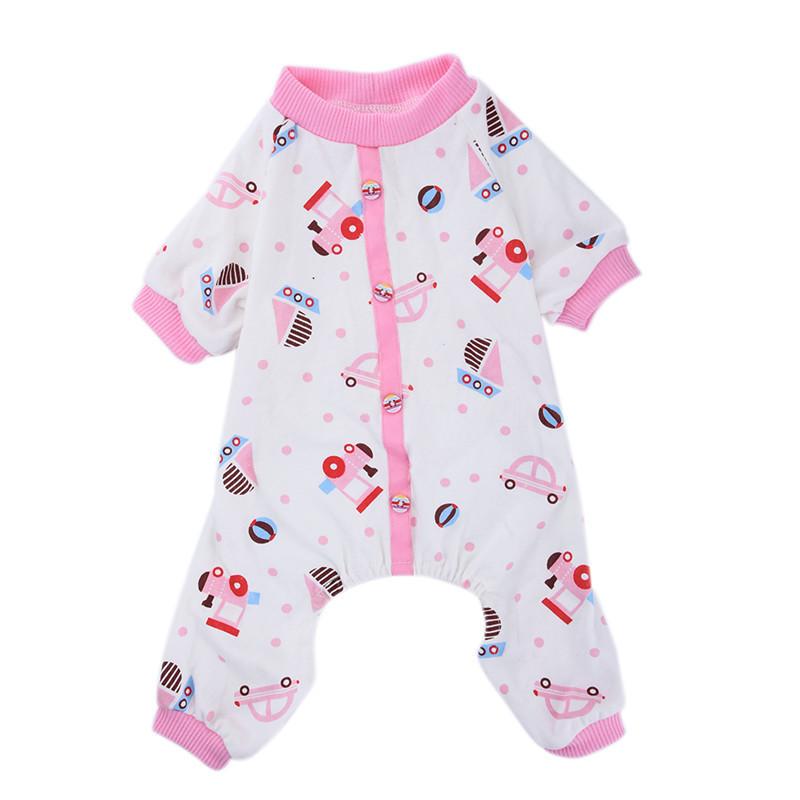 Pet clothes pajamas with elastic washable wear-resistant cotton pajamas dog clothing puppy home