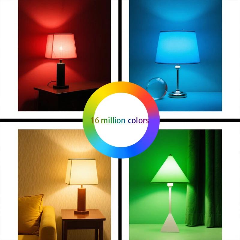 Tuya WiFi Smart Light Bulb E27 RGBCW 16 Million Colors Music Sync Timer Group Control Smart Life APP Controlled 85-265V