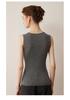 2026 Le Ka Sha Seamless Ribbed Spaghetti Strap Tank Top, Low Round Neck, U Shape, 18 Gauge, 60 Count Fine Spun Yangzi Yarn.