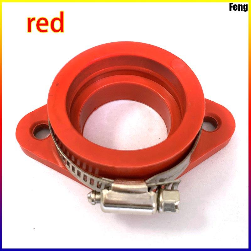 HQ Motorcycle Carburetor Adapter Inlet Intake Pipe Rubber Fit Universal PE PWK21-34mm Air Intake Carb Manifold Boot Red 21-30mm