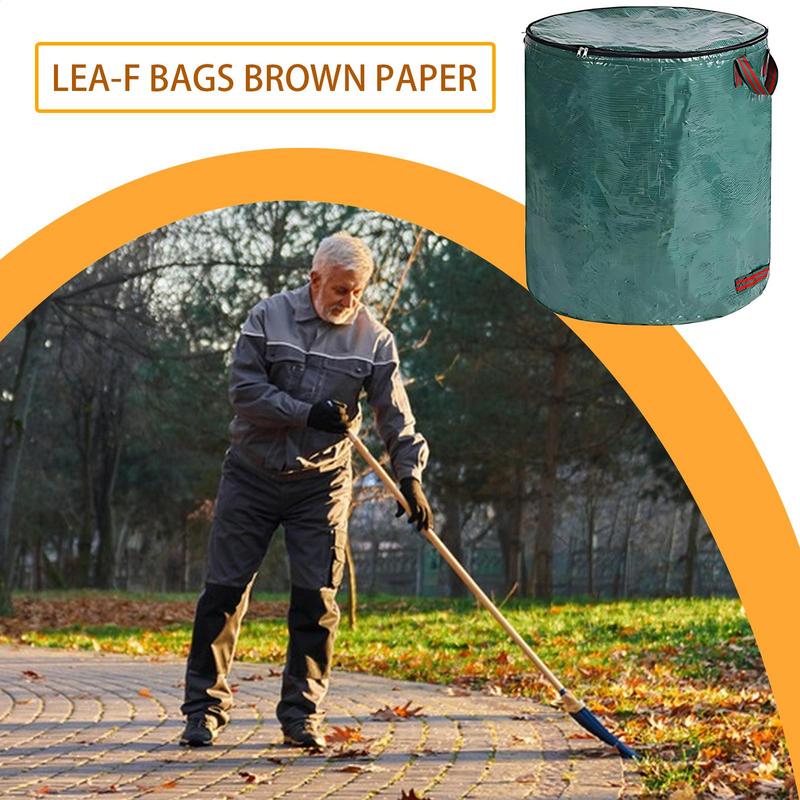Wiederverwendbare Gartenabfallsäcke Strapazierfähige Gartensäcke Faltbarer Laubsammelbehälter Mit Verstärkten Griffen Für Rasenflächen