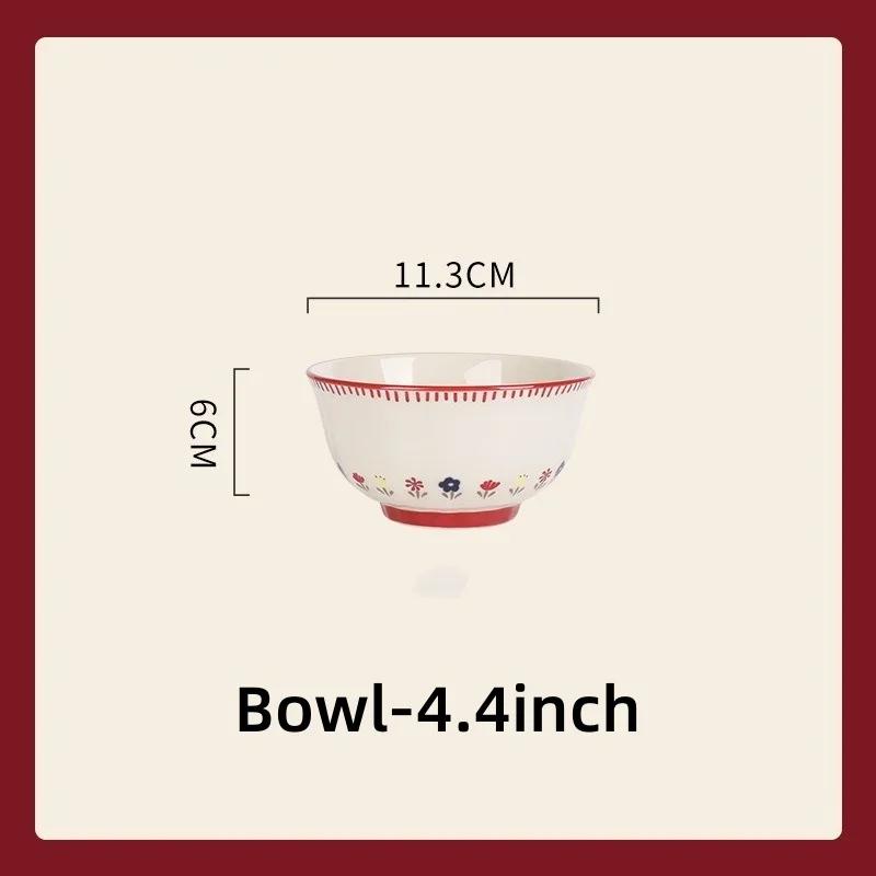 Узор Супница Салатница Тарелка Овальная Тарелка Пасторальный Стиль Посуда Украшение Стола Кухонные Гаджеты Керамическая Посуда