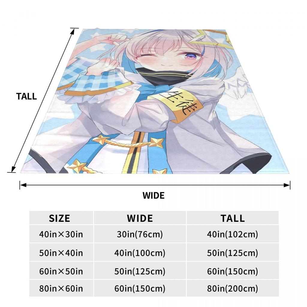 Hololive Blanket Soft Warm Flannel Throw Blanket Cover for Bed Living room Picnic Travel Home Couch