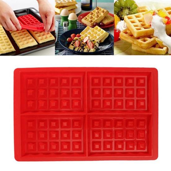 Nützliche Waffeln Kuchen Schokolade DIY Pfanne Silikonform Backform Küchenwerkzeug