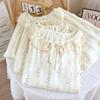 Summer Pure Cotton Cotton Yarn Double-layer Gauze Women's Short-sleeved Pajamas Pajamas Homewear Outer Skirt Breathable and Comfortable