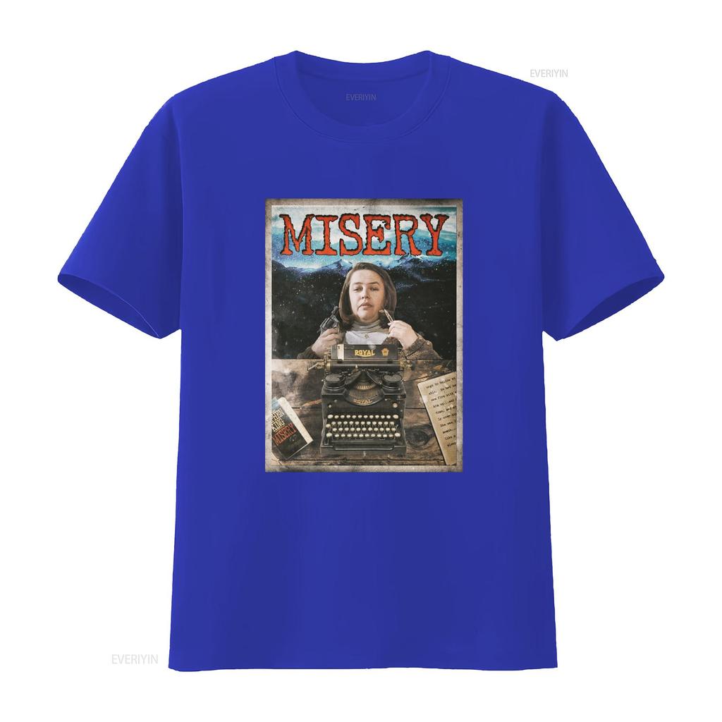 Misery Stephen King Horror Movie Inspired T Shirt Vintage Royal Typewriter Gun Design vintage Washed streetwear graphic Soft