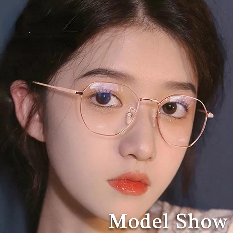 Round Myopia Glasses Women Men Vintage TP90 Full Frame Eyeglasses Ultralight Anti Blue Light Glasses -1.0 -1.5 -2.0 -2.5 ~ -6.0