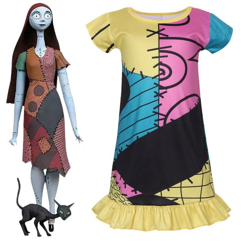Enchanting Nightmare Before Christmas Sally Cosplay Costume For Girls Perfect For Halloween