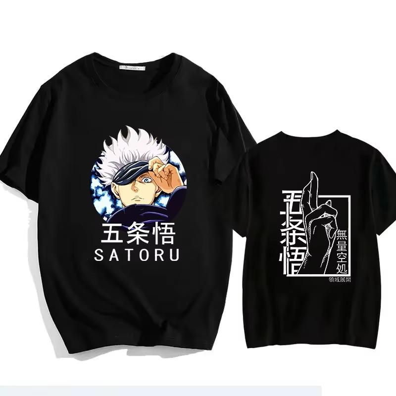 2026 Hot Sale Japanese Jujutsu Kaisen Gojo Anime T-shirt Man Woman Unisex Manga Gojo Satoru Graphic T Shirts Short Sleeve Tee