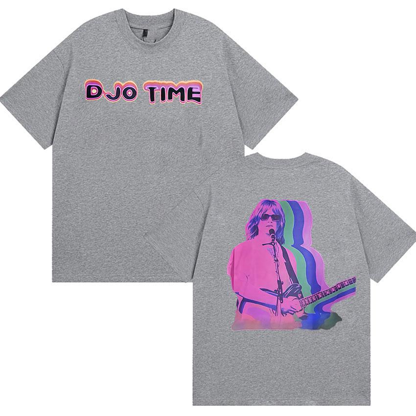 Singer Djo Time Tour Album 2025 Merch T Shirts Men's Hip Hop Fashion Short Sleeve T-shirt Retro Oversized Cotton Tees Streetwear