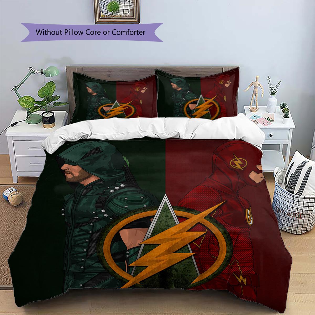 

Arrowverse Printed Bedding Set Duvet Cover Pillowcase No Filler, Soft Home Bedroom Decor, Perfect Gift for Fans.chl 135x200cm