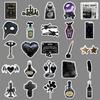 50 Sheets Gothic Dark Witch Horror Stickers: Hand-Painted Style for Phone Cases, Motorcycles, and Journals.