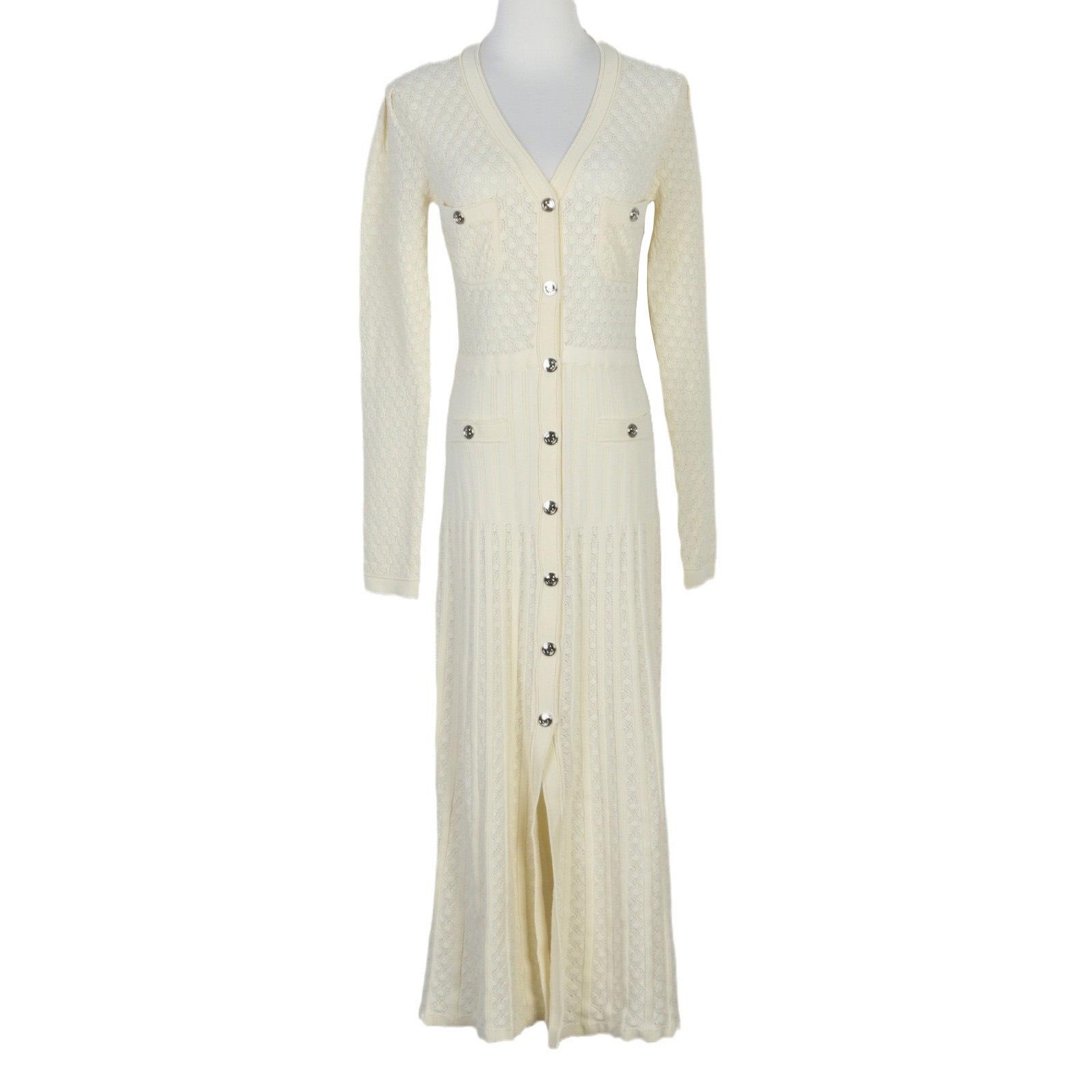 

Элегантное французское платье S-семейства с V-образным вырезом, ажурной вязкой - Легкая роскошь, стройнящее, осенне-зимний стиль S