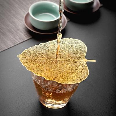 Blattförmiges Teesieb Edelstahl Filtermasche Infuser für losen Tee