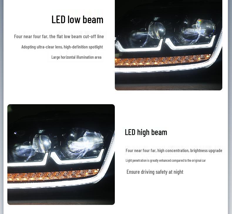 LED Daytime Running Light & Turn Signal for 08-20 VW Amarok Headlights