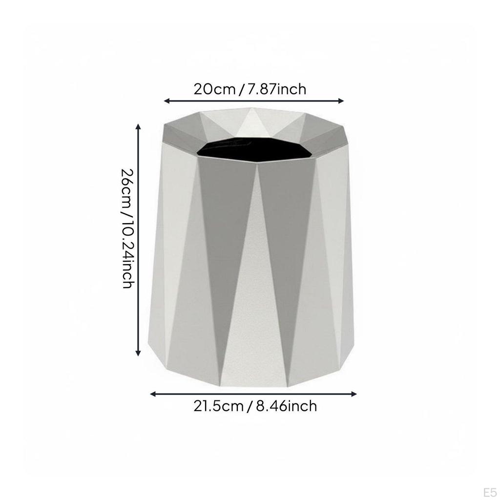 Modern Decorative Garbage Bin Nordic Design Double Layer Trash Can Large Capacity Geometric