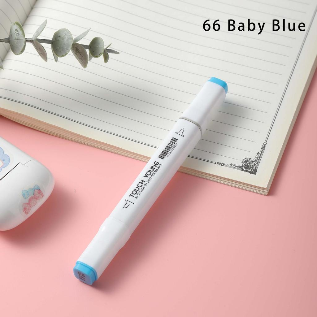 6th Gen Double Tip White Square Barrel Oil-Based Marker for Drawing & Hand-Painting