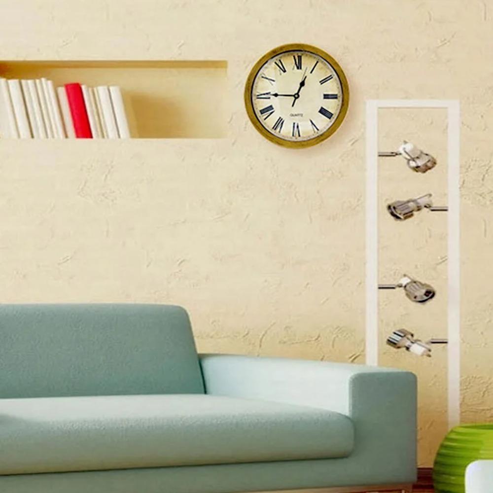 Plastic Wall Clock Safety Box Vintage Secret Storage Box Cash Safes Hidden Safe  Decoration