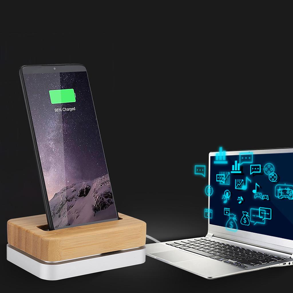 for Samdi Desktop Mobile Phone Charging Base for iphone6S 6Plus iphone7 7Plus iphone8 X Silver