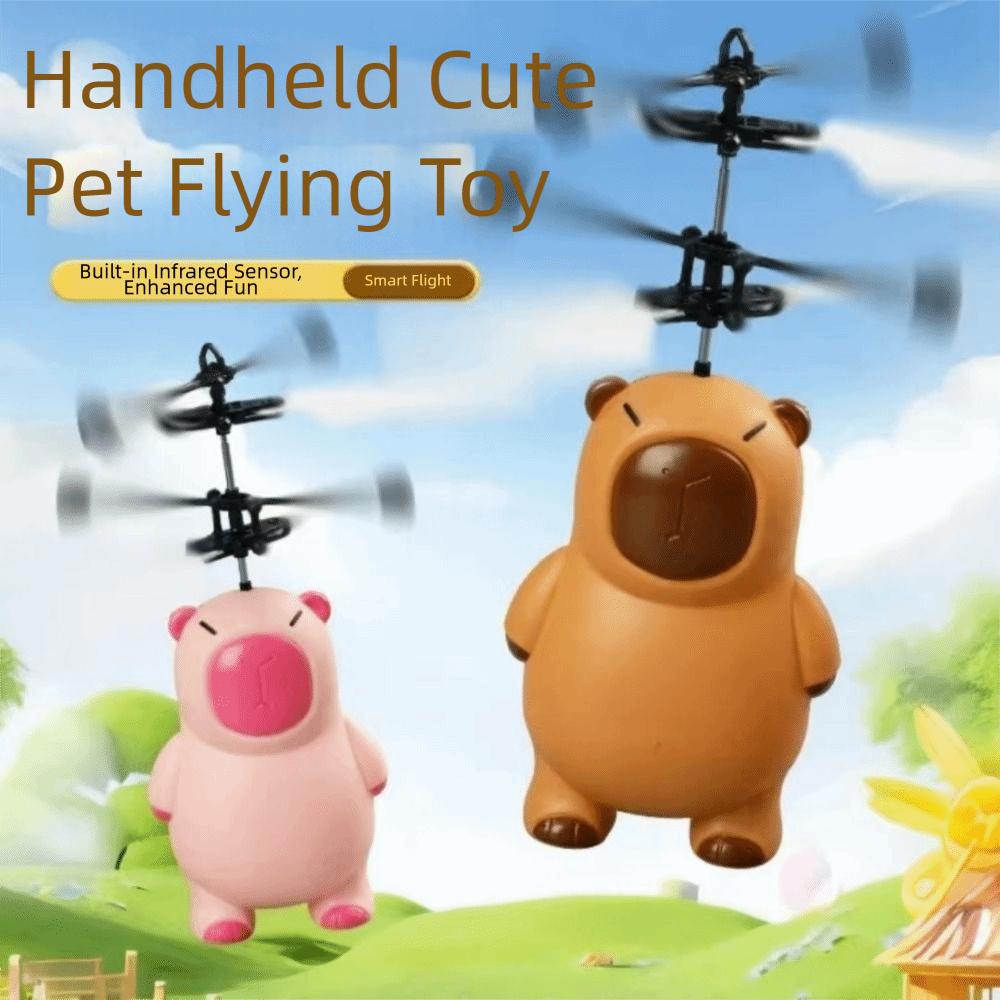 Anti-collision Cartoon Capybara Flying Toy Plastic Induction Capybara Aircraft  Over 14 Year old