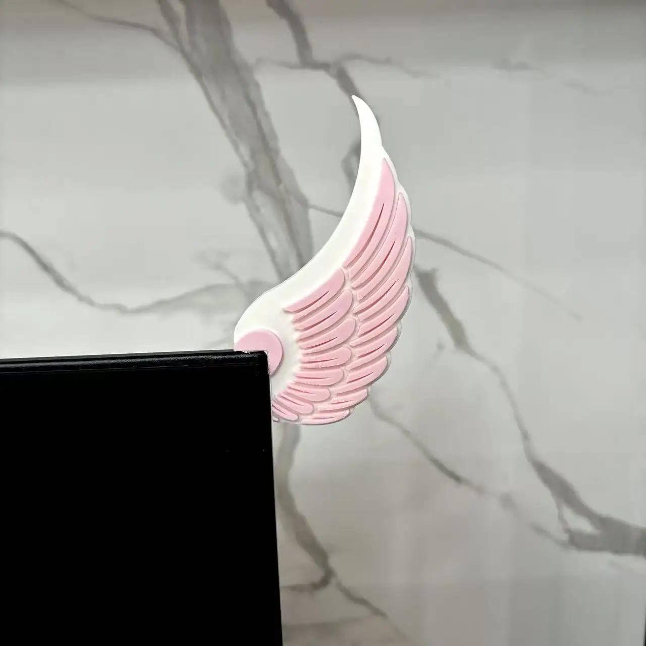 

DIY Monitor Wings Decorative Ornaments - 1 Pair Cute Gaming Room Decoration, Creative Gift for Girlfriend & Streamers