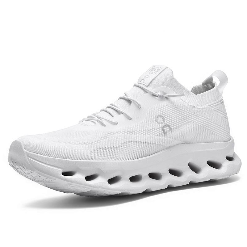 

Foreign trade new lightweight thick-soled shock-absorbing breathable mesh shoes fashionable casual men s sports running shoes trendy shoes 39 белый