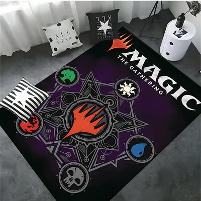 15 Size Gamer M-Magic The Gathering Pattern Rug Carpet for Living Room Bathroom Mat Creative Doormat Carpet for Bedroom Decor