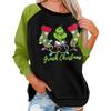 Sudadera con capucha y estampado navideño de manga larga y cuello redondo informal a la moda para mujer