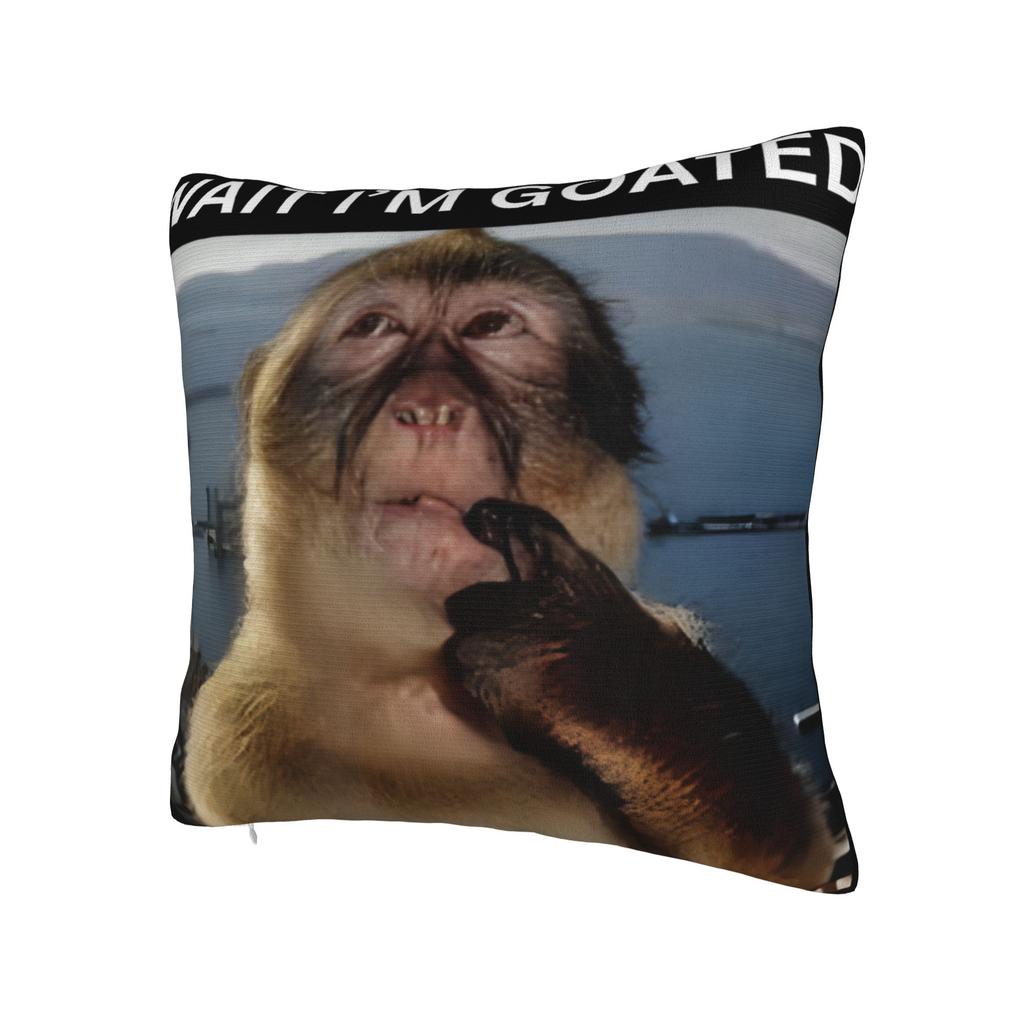Decorative Pillowcase Thinking Monkey Meme Merch Chair Pillow Case Cover Zippered Multiple Sizes