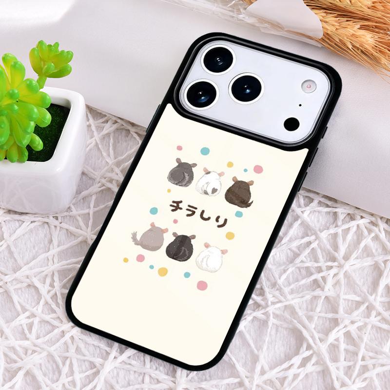Cute Cartoon Chinchilla Phone Case for iPhone 17 Air 16 15 11 12 14 13 Pro Max Shockproof Cover