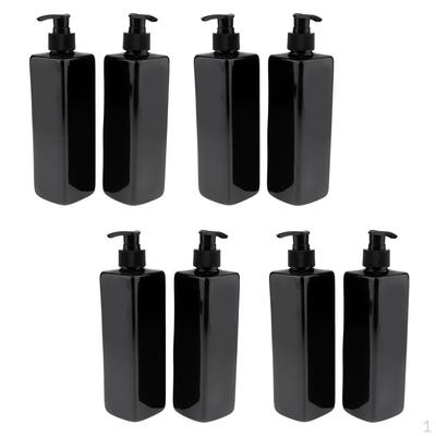 8 Piezas de Botellas Vacías de Champú de 500ml con Bombas para Aceites Esenciales, Lociones, Jabones Líquidos