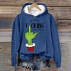 Women's Fashion Casual Long Sleeve Christmas Printed Round Neck Hooded Sweatshirt Top