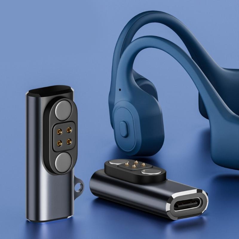 Bone Conductions Headphone Charging Adapter for X18 Magnetic Adapter Type C to 4 Pin Charging Converter Portable