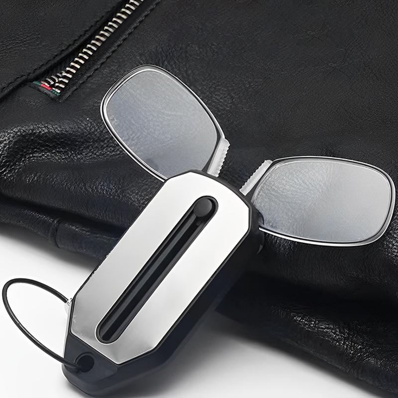 Ultralight Clip-on Reading Glasses Folding Legless Keychain Glasses Portable Presbyopic +1.0 To +3.0 for Men Women